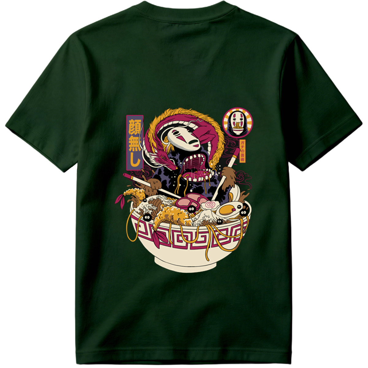 No-Face Ramen: Spirited Away Fusion Art - Tee