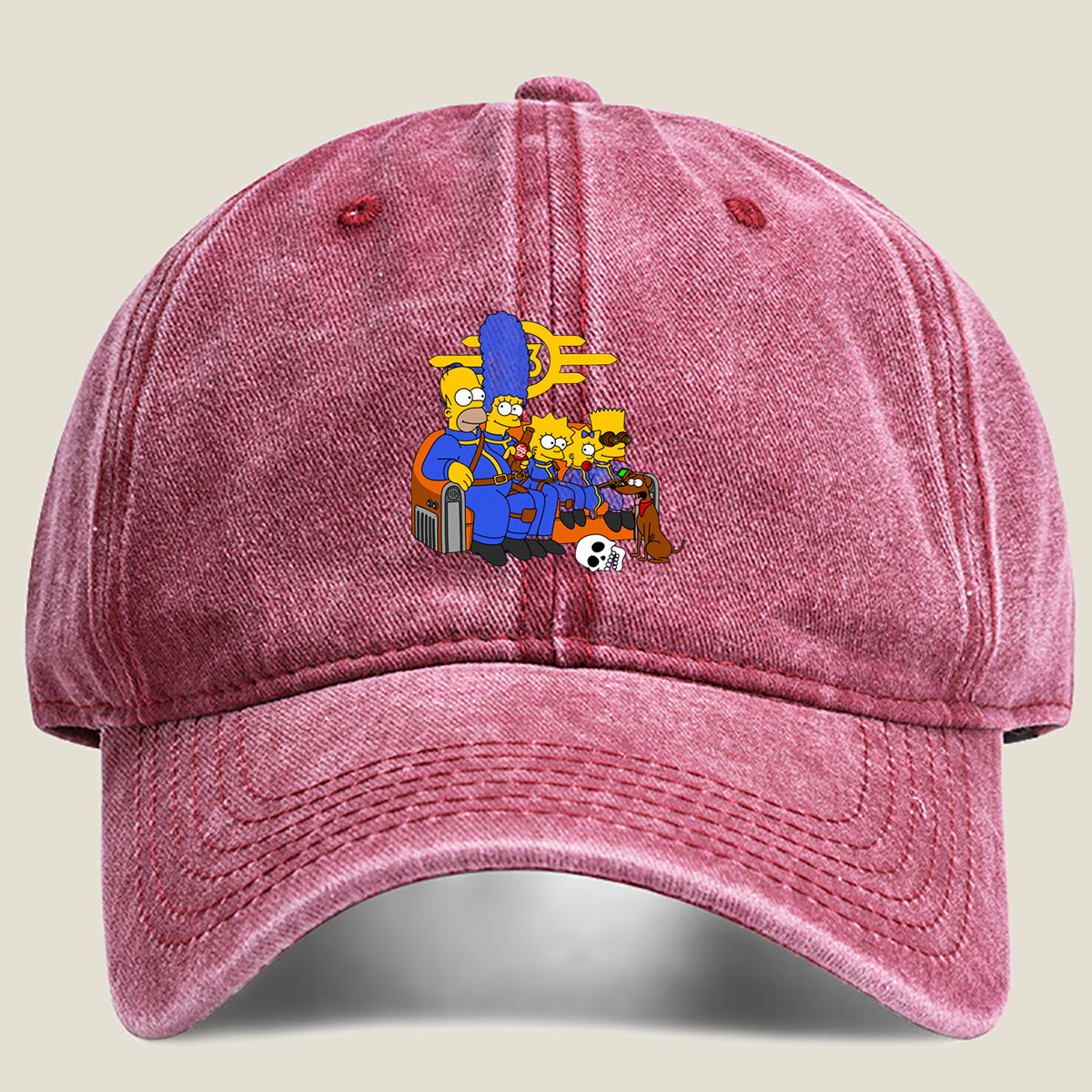 The Simpsons Family in Starfleet Uniforms - Washed Denim - Baseball Cap