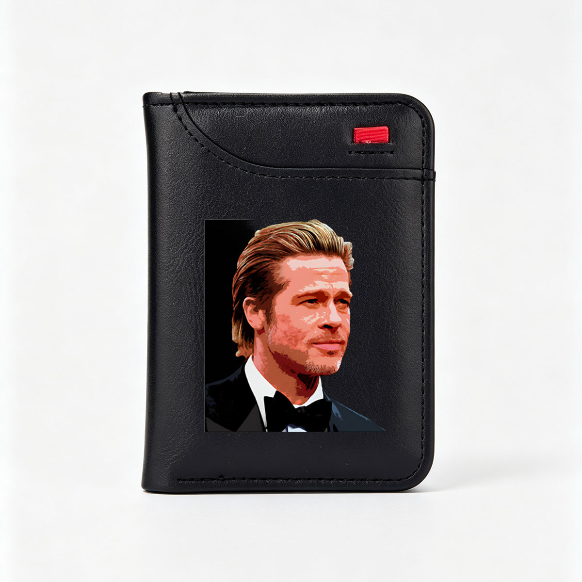 Brad Pitt in a Tuxedo Portrait - Vertical Style Wallet