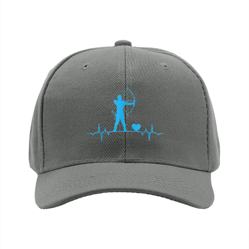 1pc New Baseball Cap with Archer and Heartbeat Pattern Print Unisex Adjustable Hat for Outdoor Activities and Casual Wear Suitable for Adults Who Love Archery and Unique Design Styles