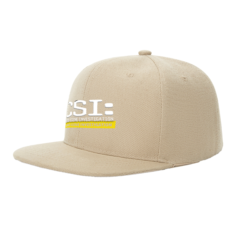 Flat Brim Baseball Cap CSI Crime Scene Investigation Logo Streetwear Underground Skate Style for Basketball Court Urban Street Skate Park Skaters Rappers Streetwear Enthusiasts