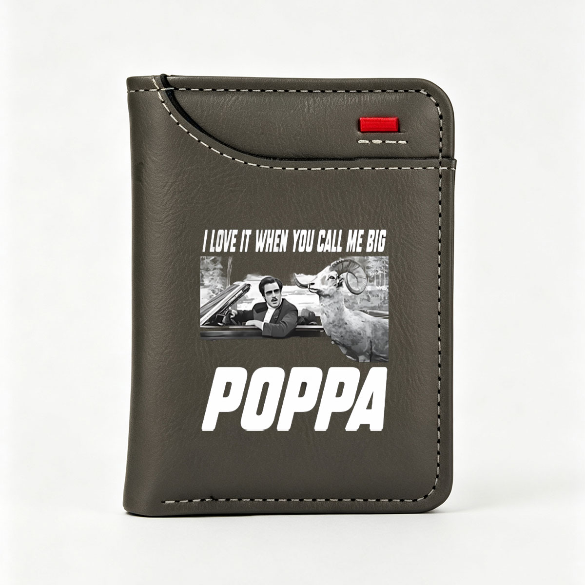 Poppa with Ram in Car Meme - Vertical Style Wallet