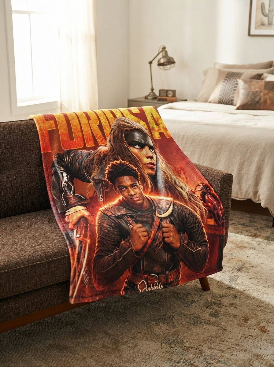 Custom Photo Face Flannel Throw Blanket Personalized Action Movie Style Plush Fleece Bed Couch Wrap Cozy Birthday Gift