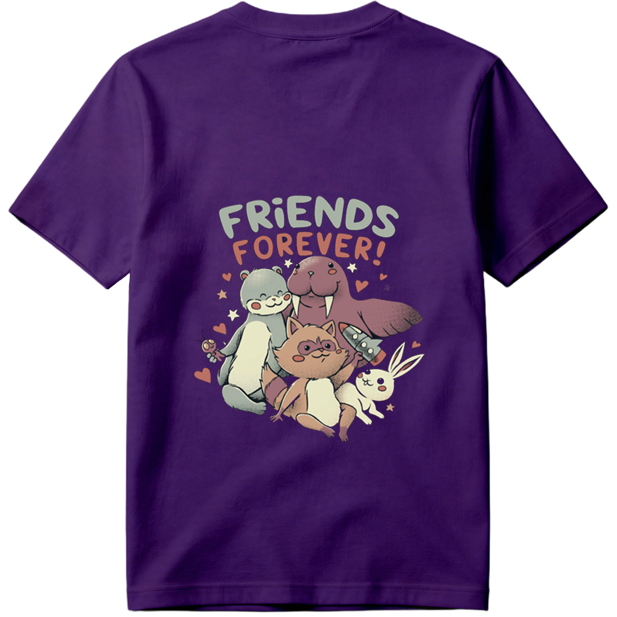Friends Forever: Otter, Walrus, Cat, and Rabbit - Tee