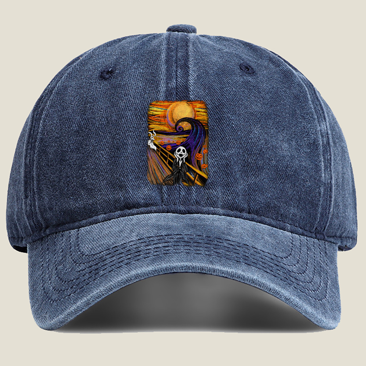 Jack Skellington in The Nightmare Before Christmas - Washed Denim - Baseball Cap