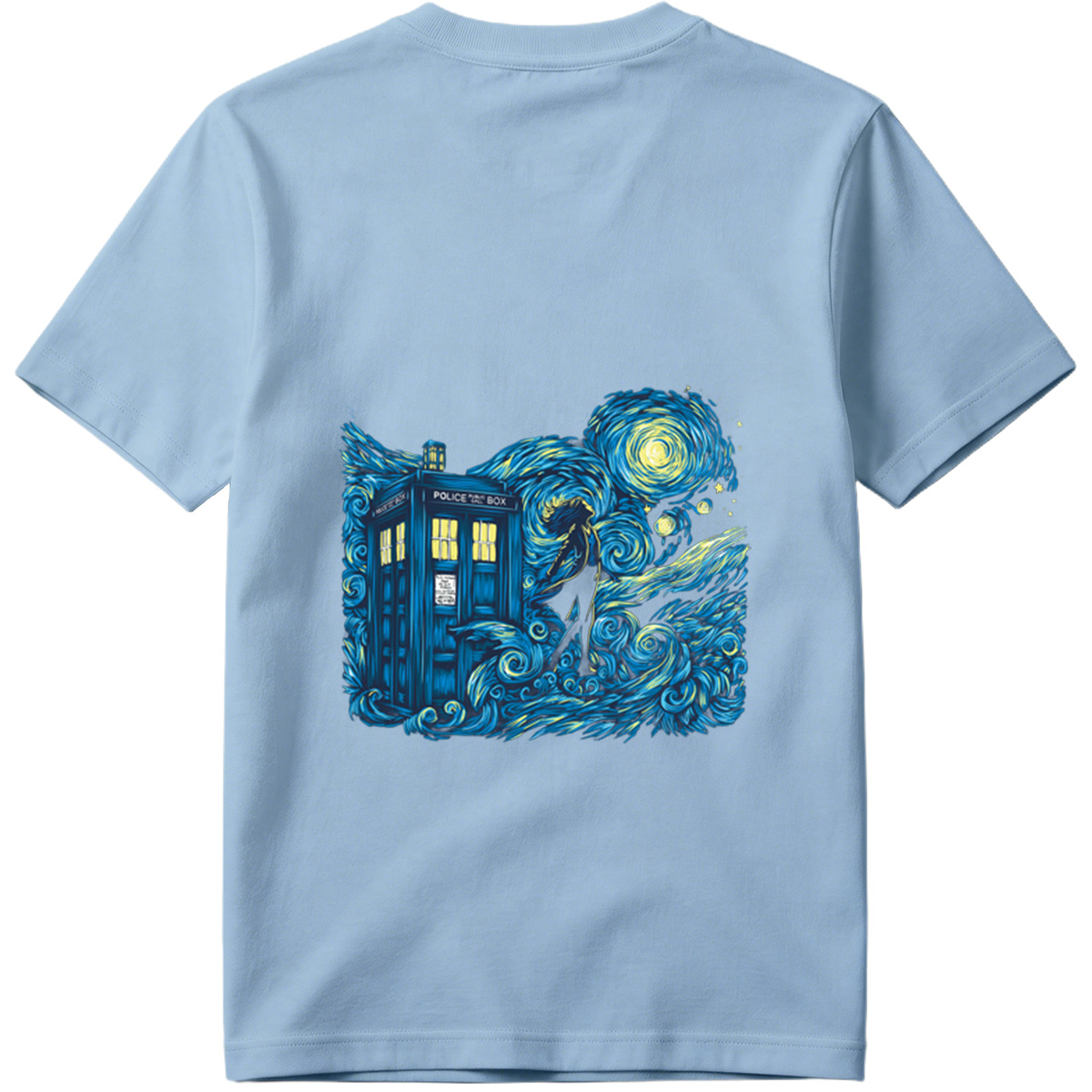 Doctor Who: TARDIS and Companion in Starry Night - Tee
