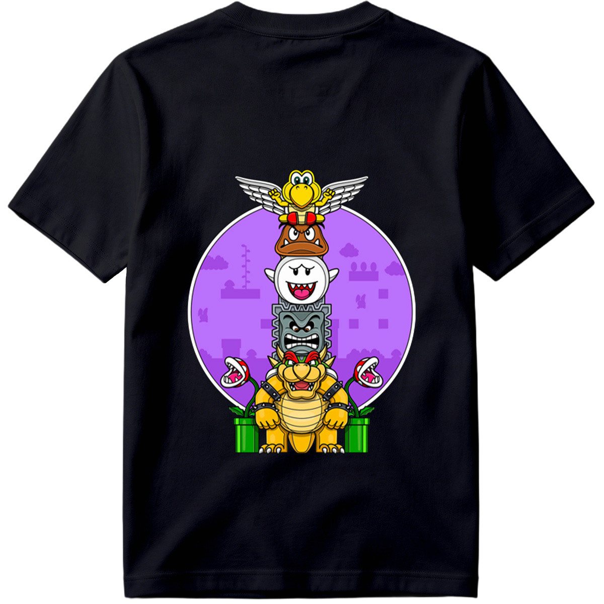 Super Mario - Bowser, Koopalings, and Enemies Stack - Tee