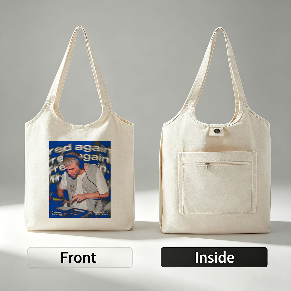 Fred Again.. Live Performance at The Boiler Room DJ Set - Canvas shoulder bags/
