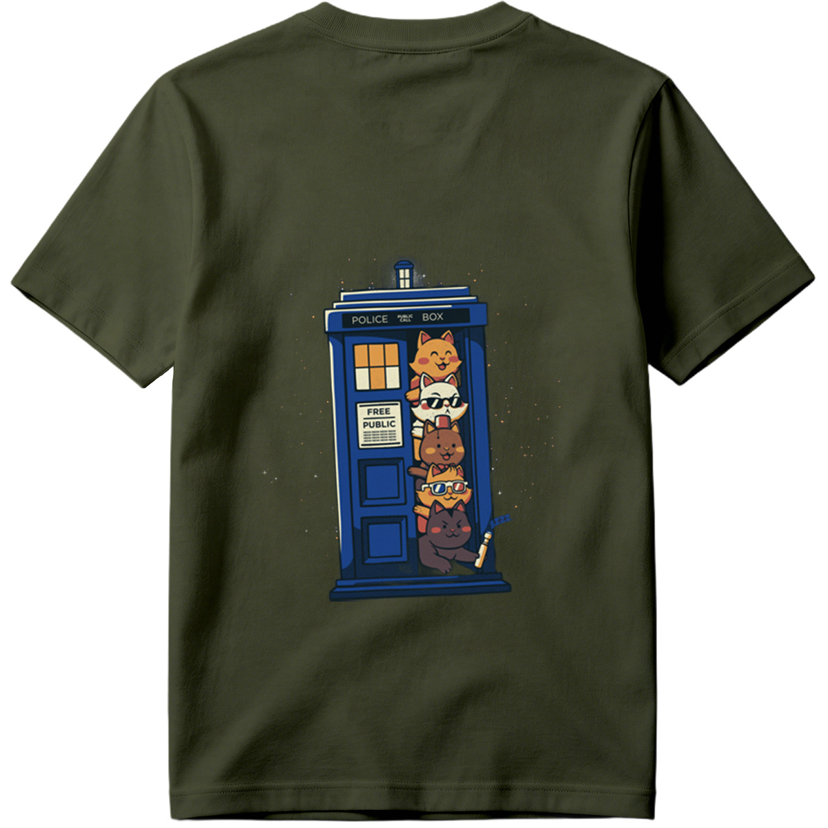 Doctor Who Cats in the TARDIS - Tee