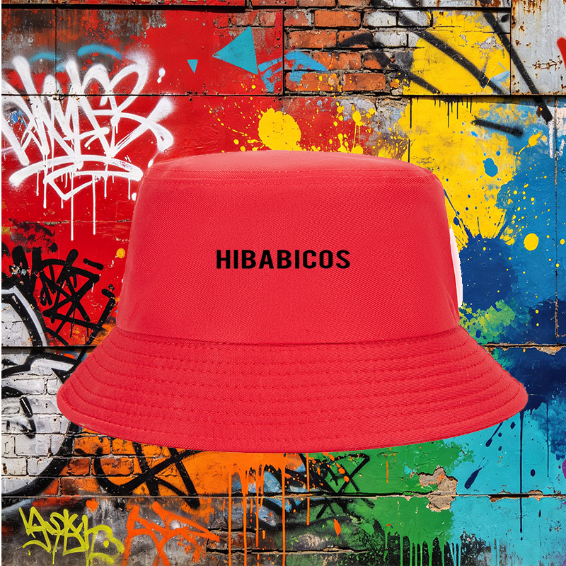 Unisex Classic Bucket Hat with HIBABICOS Print Logo - Stylish Sun Protection for Outdoor Activities, Perfect for Men and Women Who Love Casual Streetwear and Adventure Travel