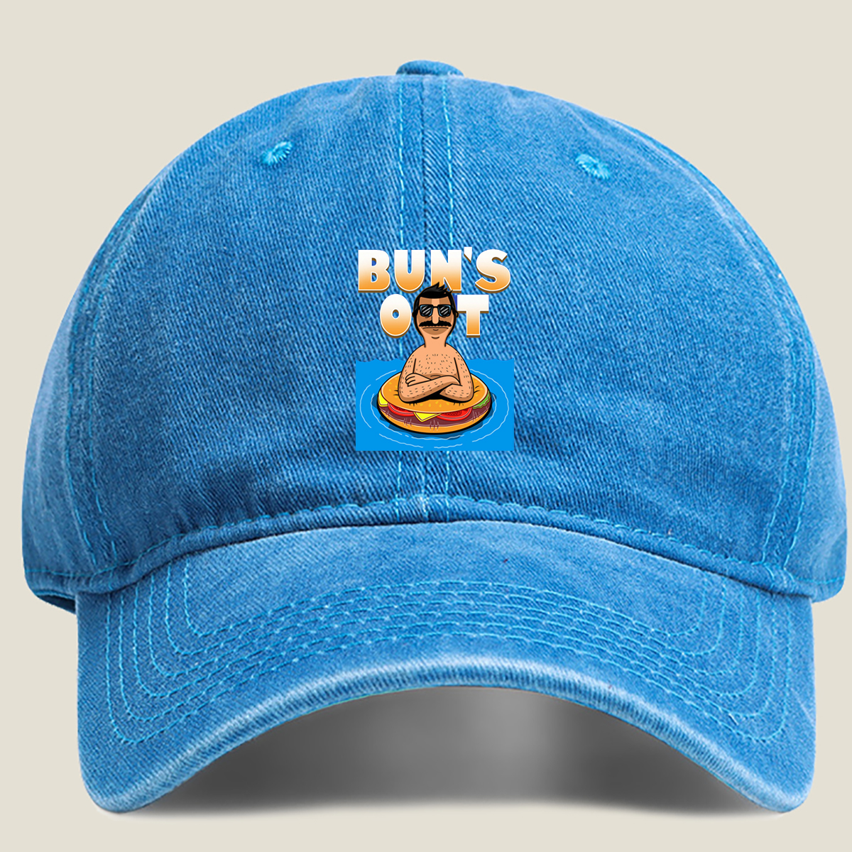 Bun's Out - Washed Denim - Baseball Cap