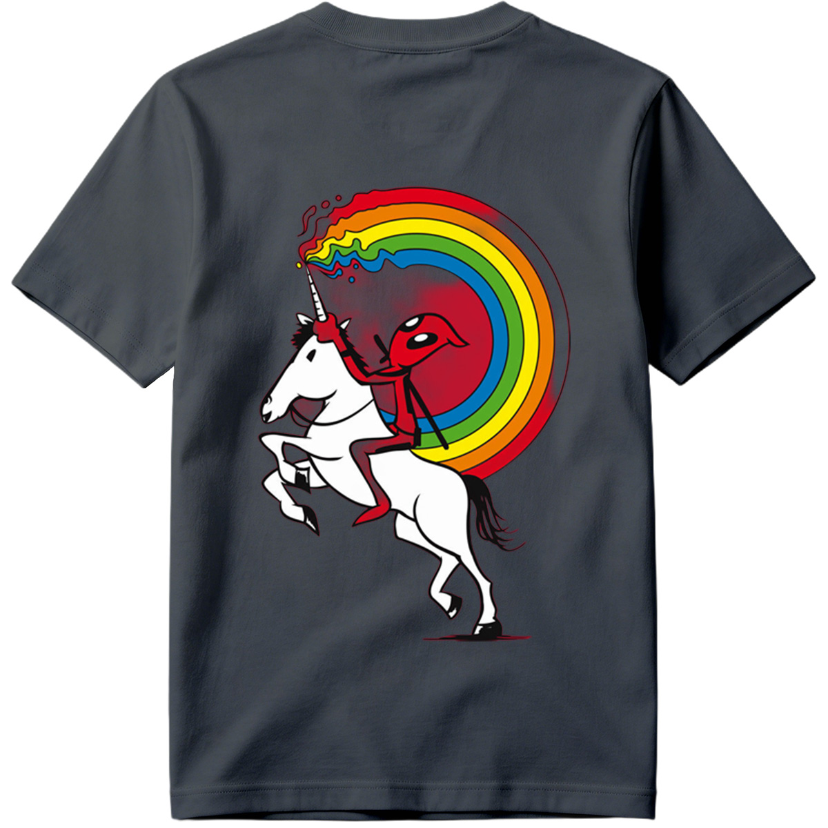Unicorn Rider with Rainbow Trail - Tee