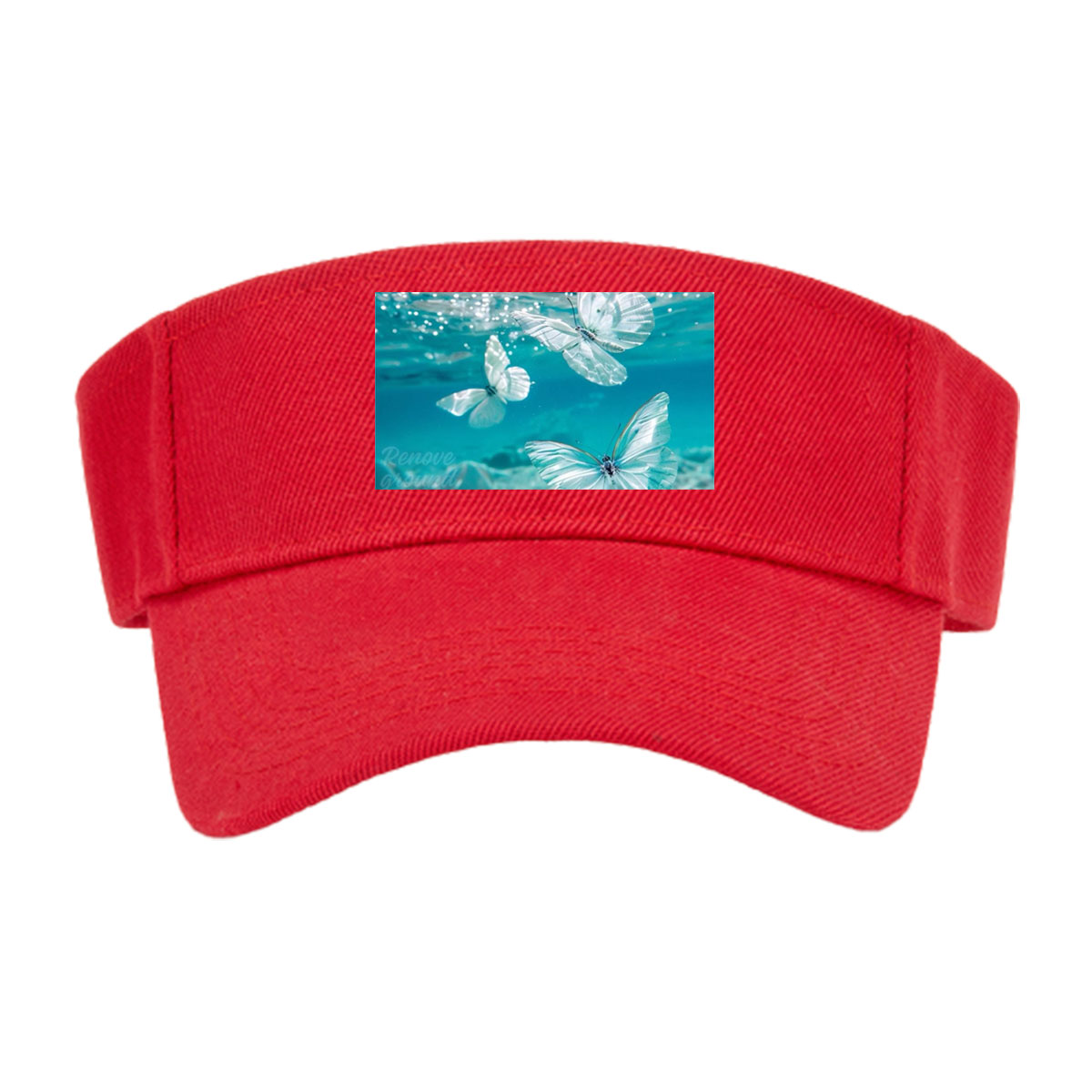 Butterflies floating underwater in clear blue water -  Visor cap