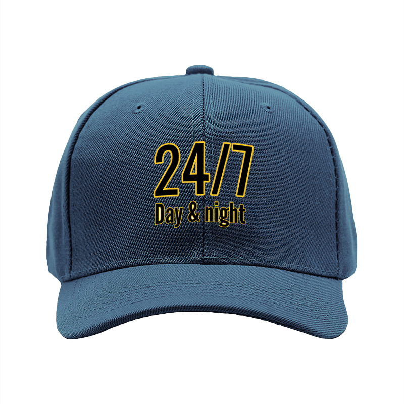 1pc New Baseball Cap with 24/7 Day & Night Print Unisex Adjustable Hat for Outdoor Activities and Daily Wear Suitable for Adults and Teens