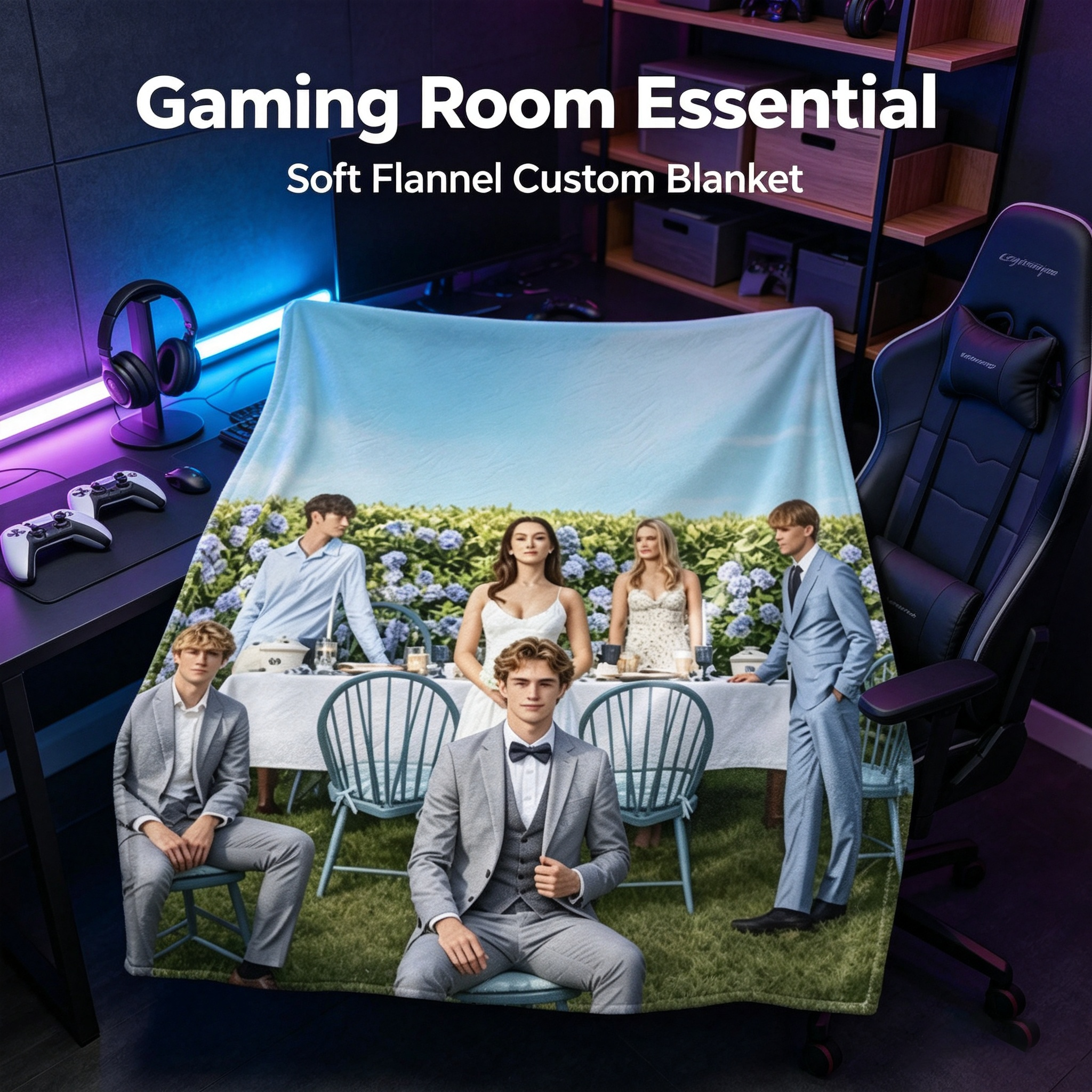 Custom Face Blanket Personalized Portrait Flannel Blanket for Home Comfort and Cozy Nights Perfect Gift for Loved Ones or Special Occasions
