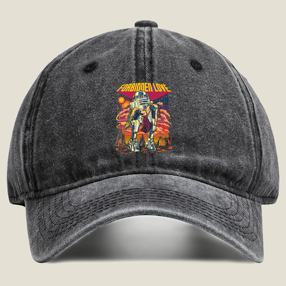 Star Wars: R2-D2 and Leia Forbidden Love - Washed Denim - Baseball Cap