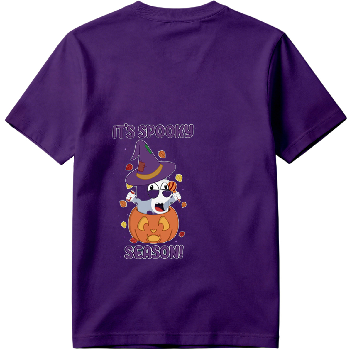 It's Spooky Season! - Dog in Witch Hat and Pumpkin - Tee