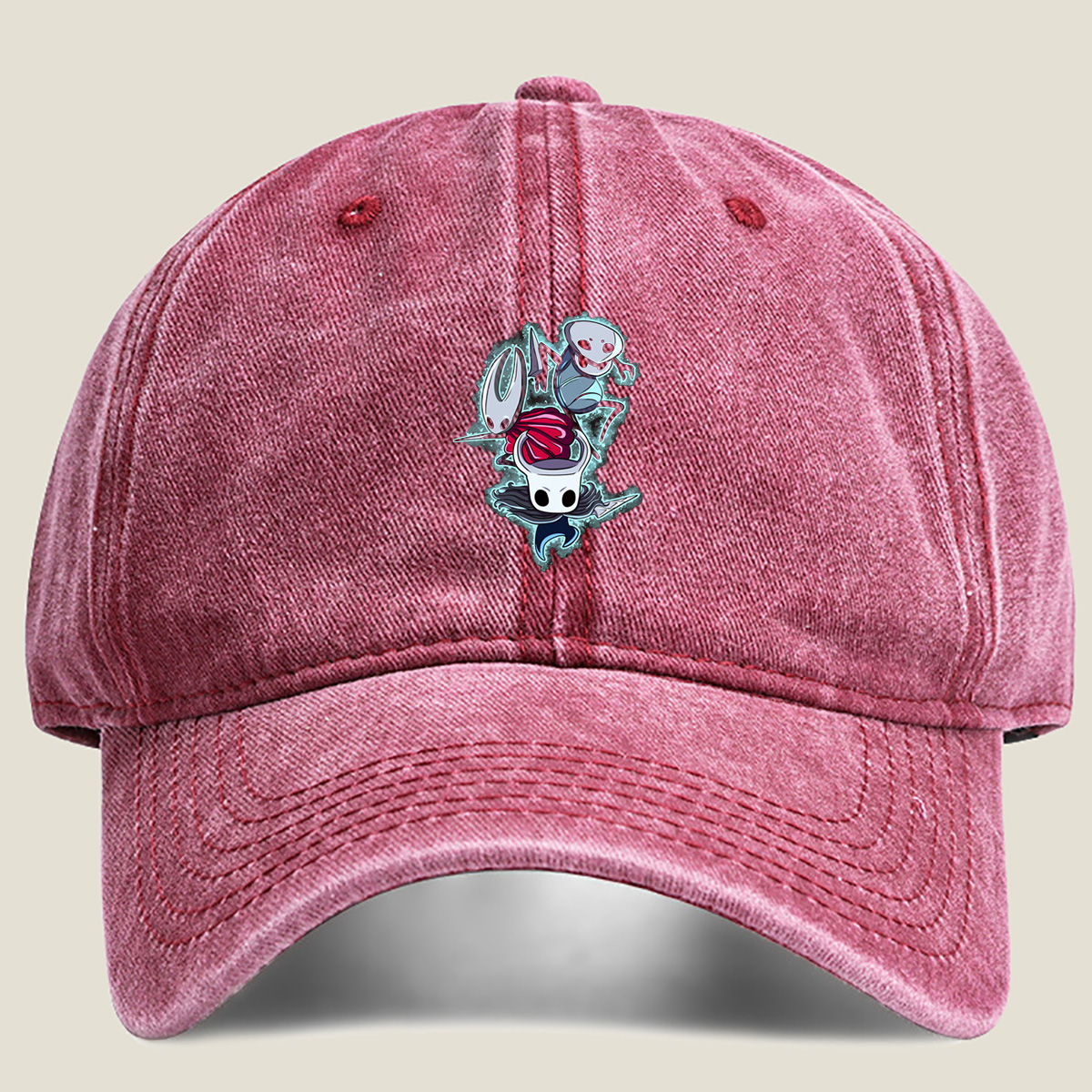Hollow Knight: Hornet, Grub, and White Lady - Washed Denim - Baseball Cap