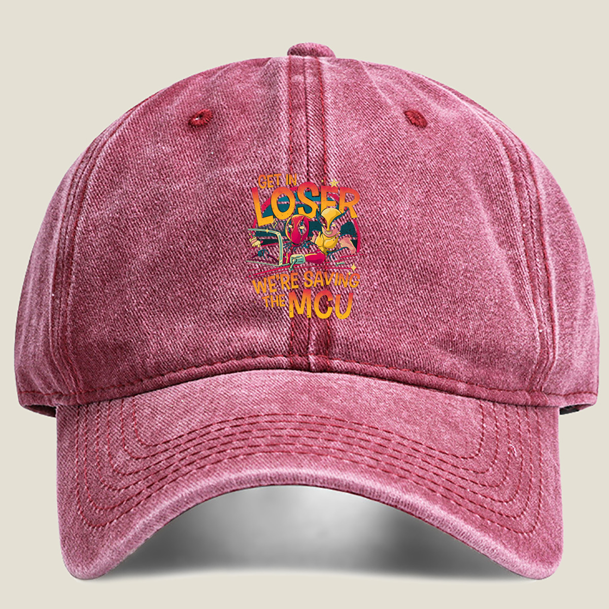 Deadpool and Wolverine: Get In Loser, We're Saving the MCU - Washed Denim - Baseball Cap