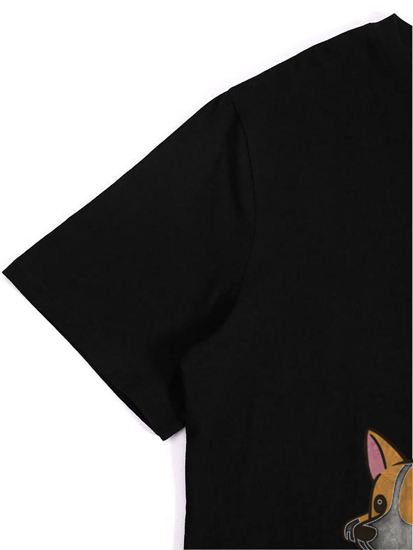 Men's Printed T-Shirt Featuring Lying Corgi Dog with 
