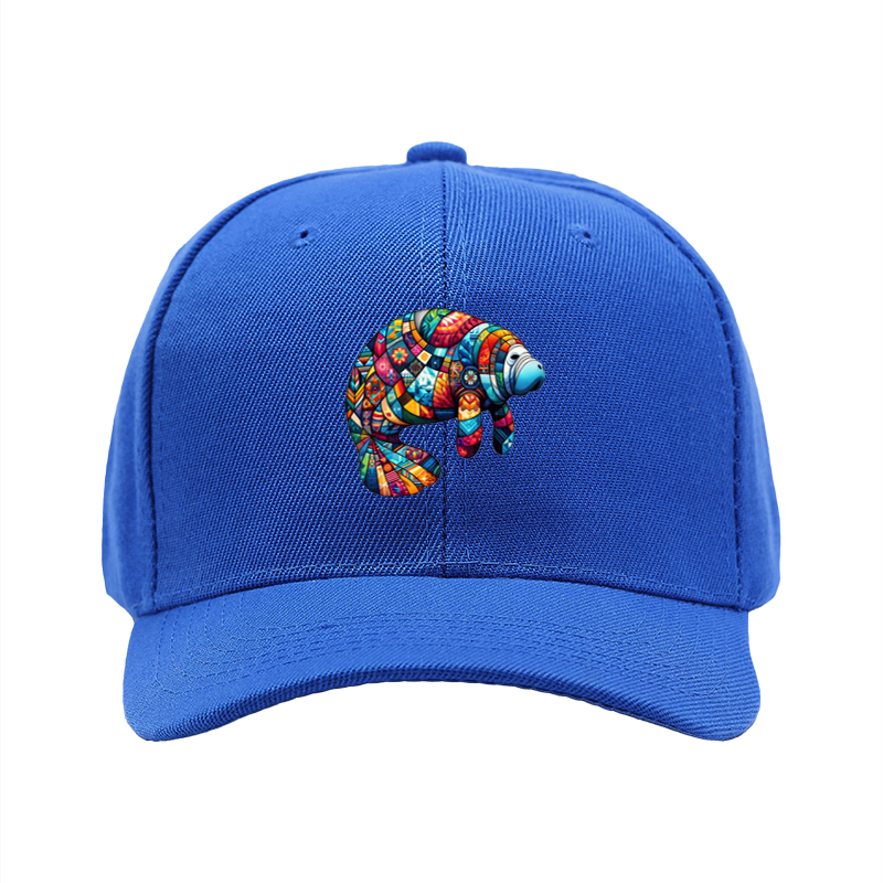 1pc New Baseball Cap Colorful Mosaic Bear Print Unisex Adjustable Hat for Outdoor Activities and Casual Wear Adults Fashion Accessory