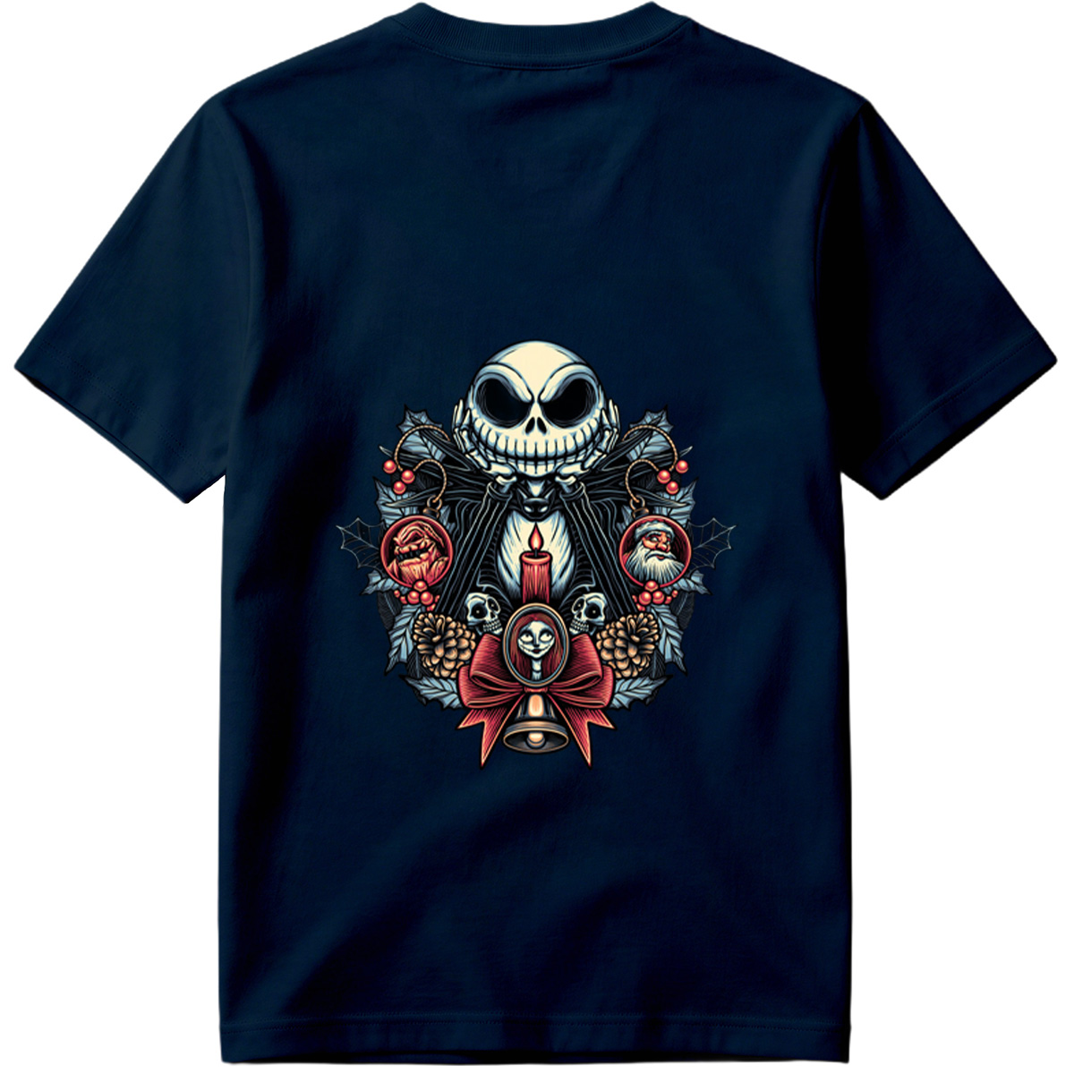The Nightmare Before Christmas: Jack Skellington, Sally, and Santa Ornaments - Tee