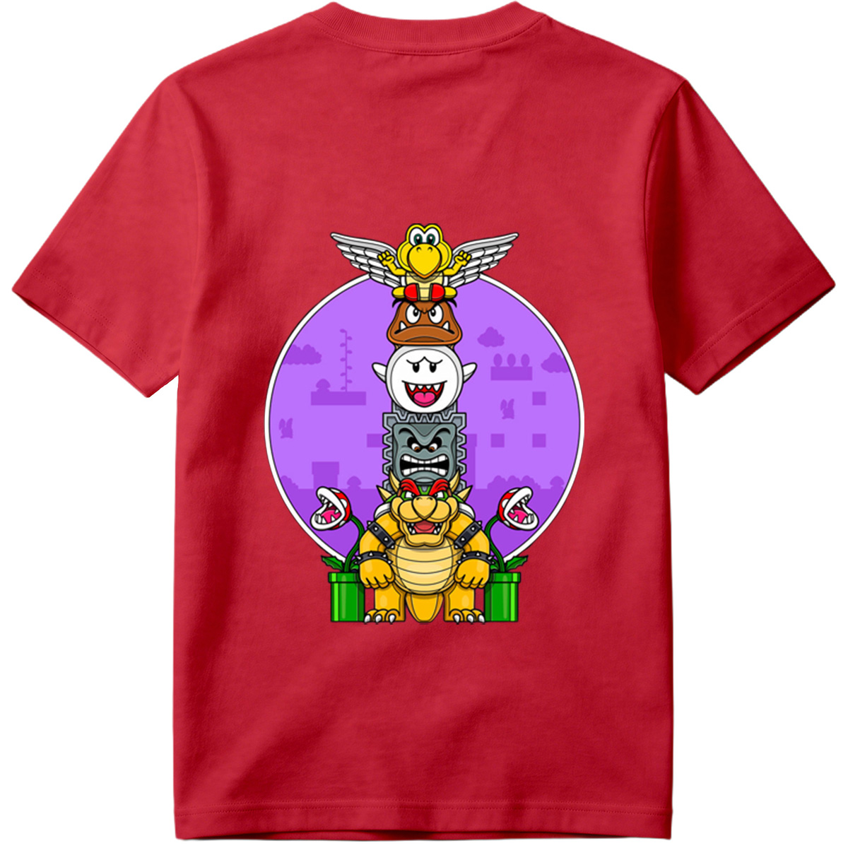 Super Mario - Bowser, Koopalings, and Enemies Stack - Tee