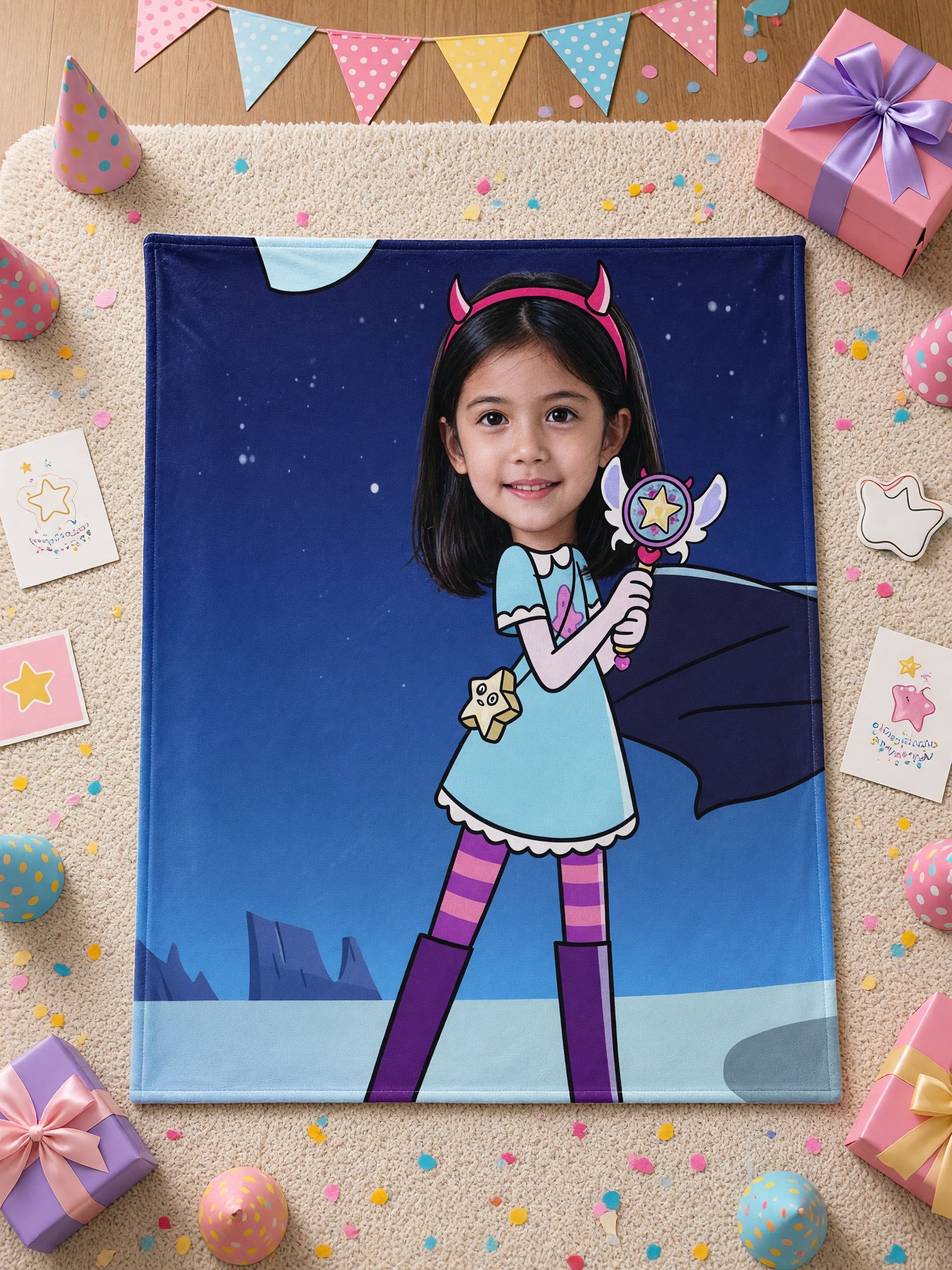 Custom Face Blanket Personalized Cartoon Character Flannel Throw Fleece Blanket for Kids Ideal Personalized Gift