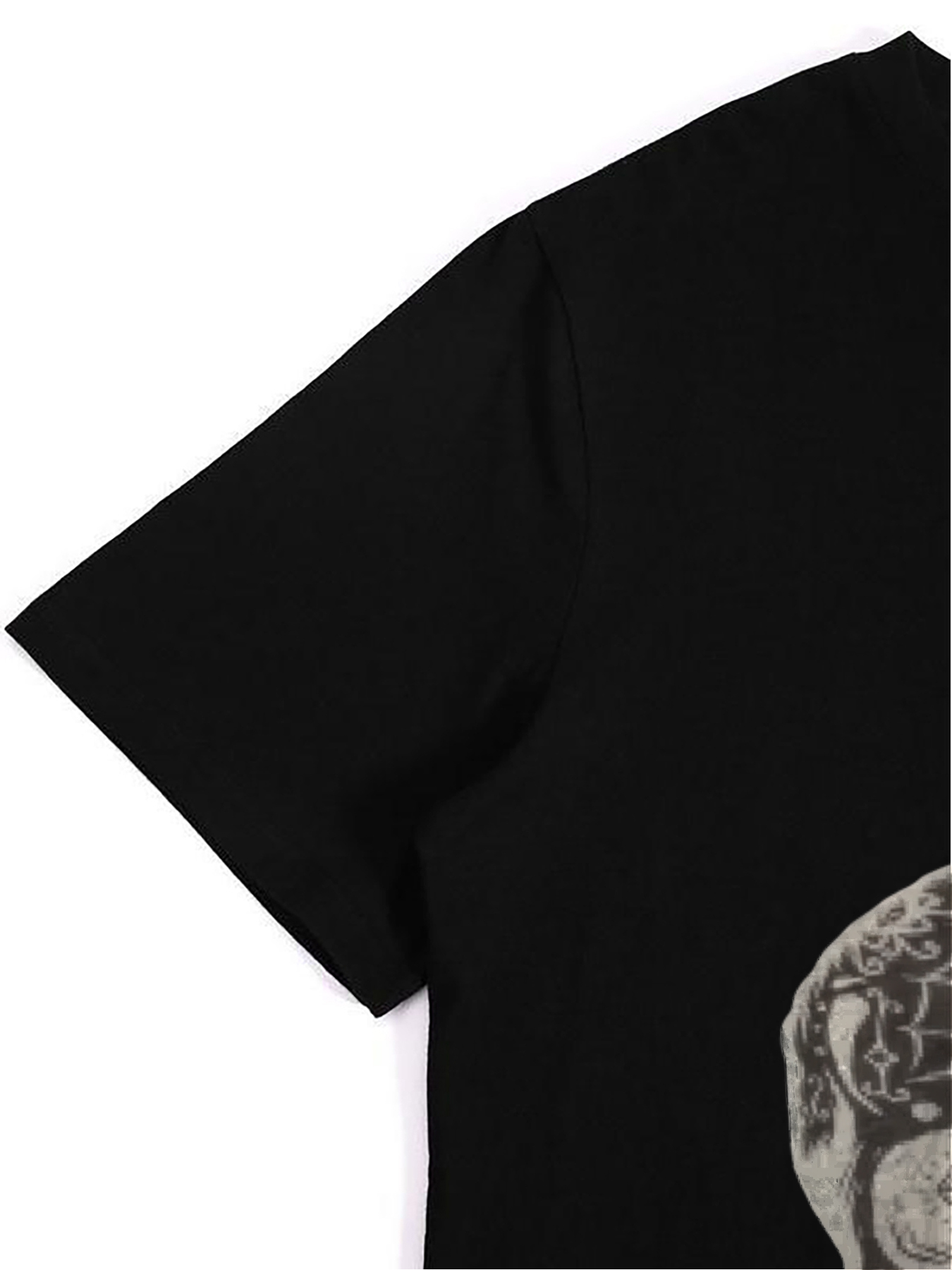 Men's Printed T-Shirt Skull Pattern with Geometric Letter P Design Casual Round Neck Summer Lightweight Breathable Short Sleeve T-Shirt for Urban Streetwear Fashion Lovers and Trendy Adults
