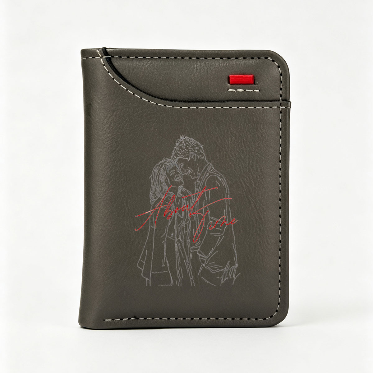 About Time: A Romantic Encounter Between Two Characters - Vertical Style Wallet