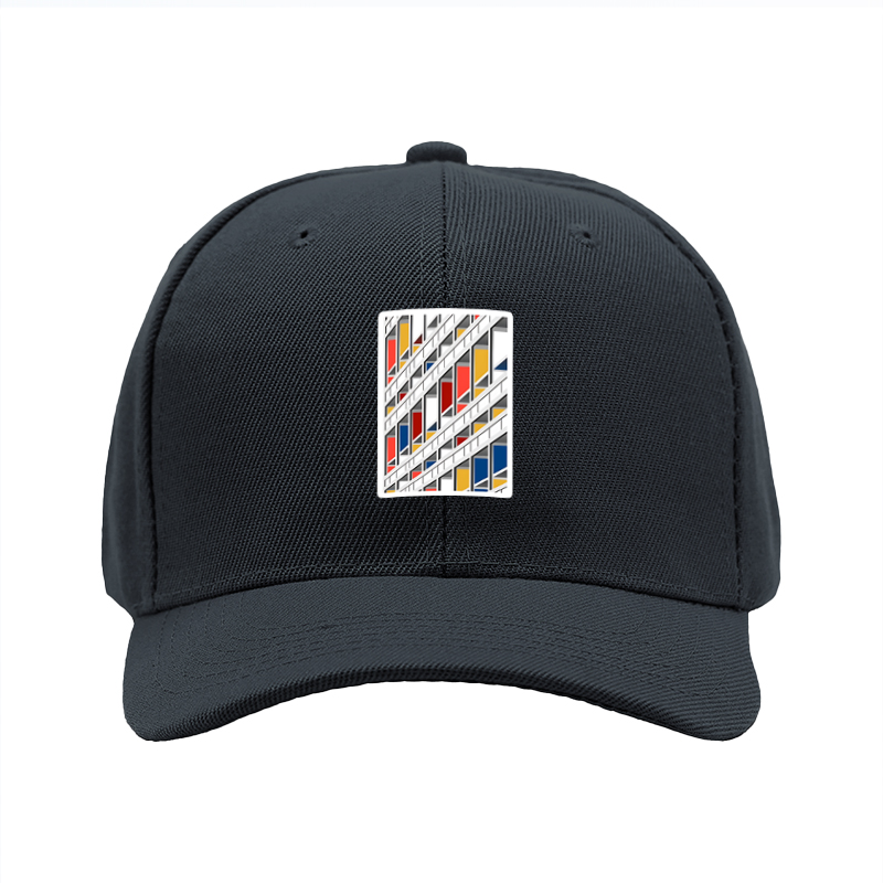 1pc New Baseball Cap with Geometric Building Print Design Unisex Adjustable Hat for Outdoor Activities Urban Fashion Adults Casual Wear Street Style Accessory