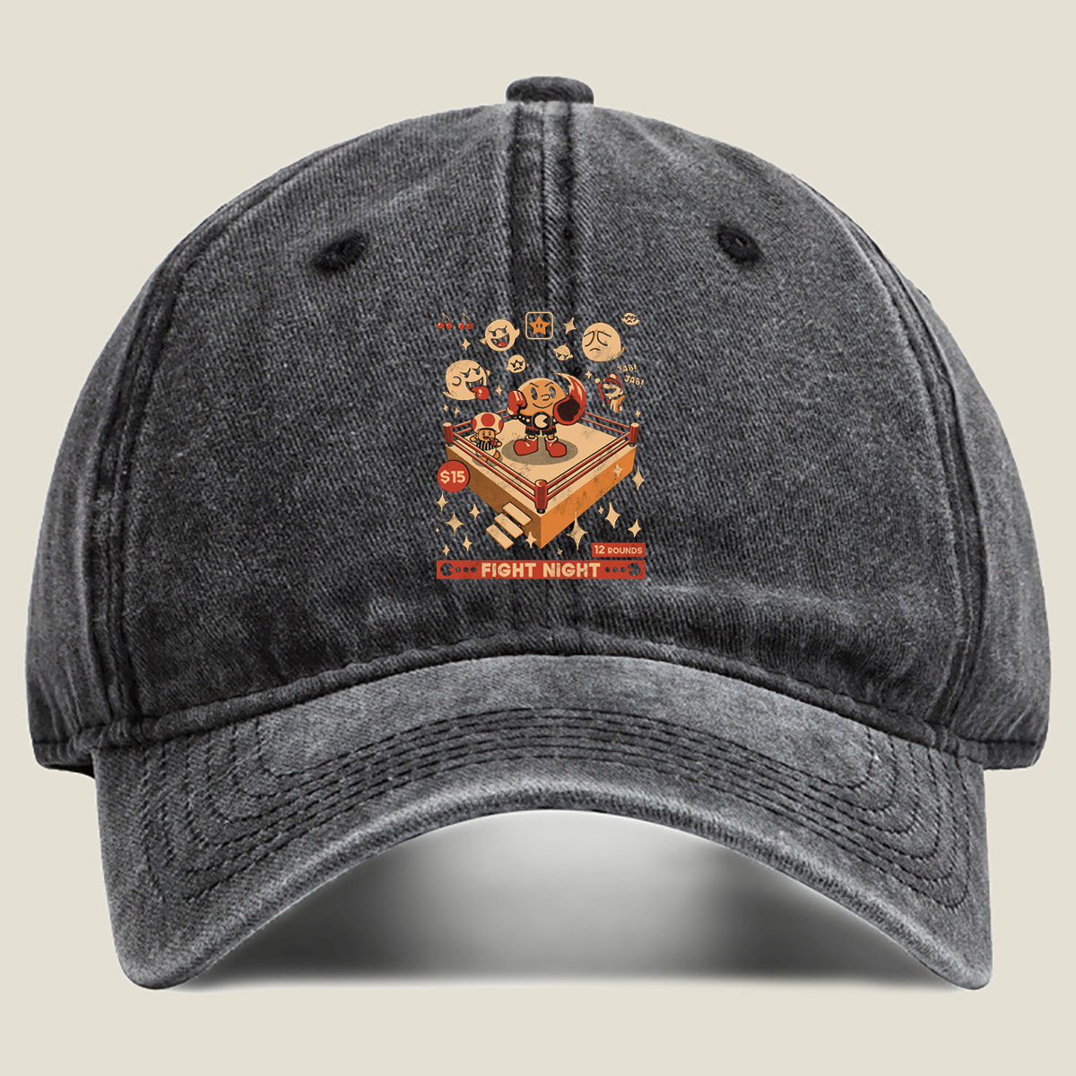 Super Mario Fight Night: Toad vs. Koopa - Washed Denim - Baseball Cap