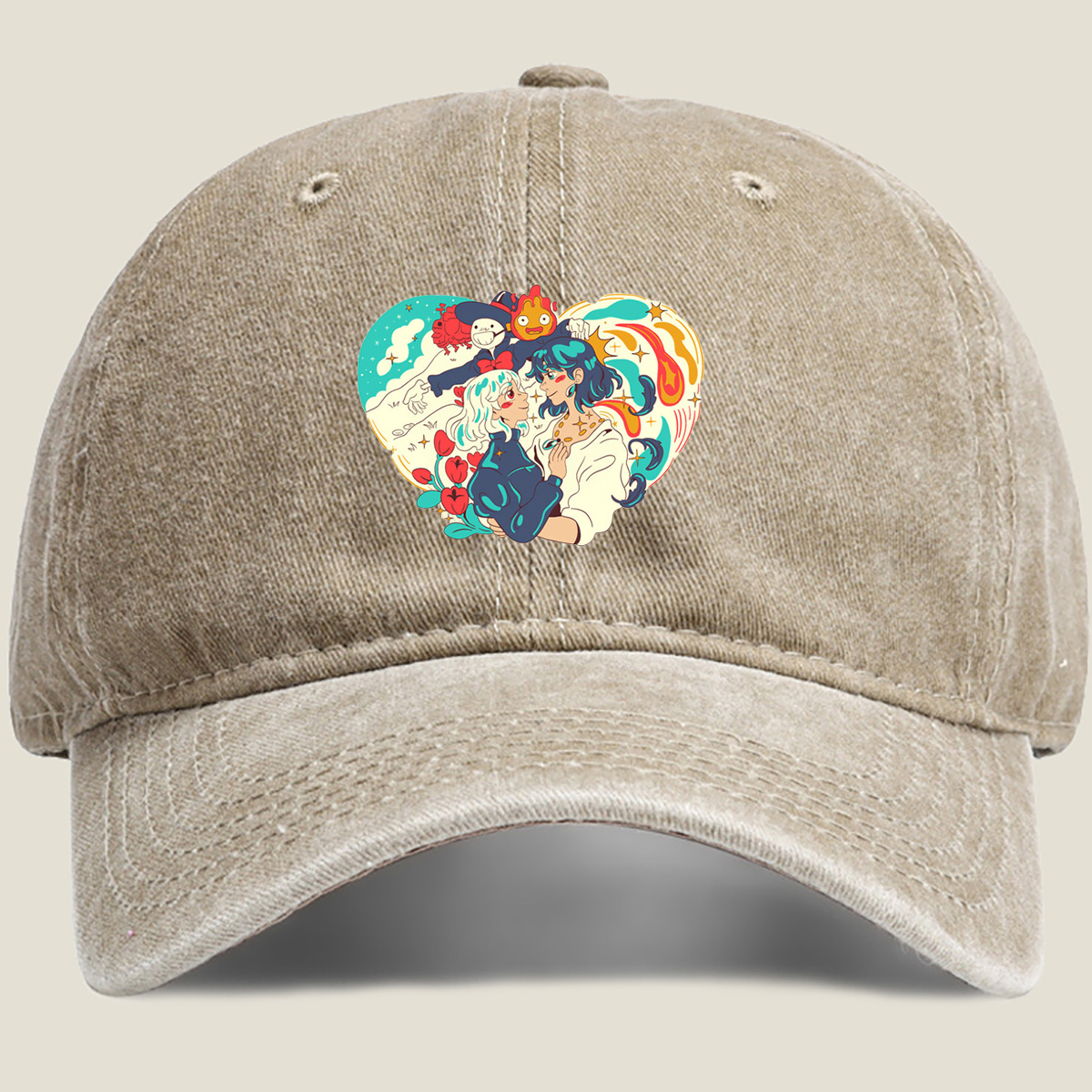 Steven Universe: Garnet, Amethyst, and Pearl in a Heartfelt Moment - Washed Denim - Baseball Cap