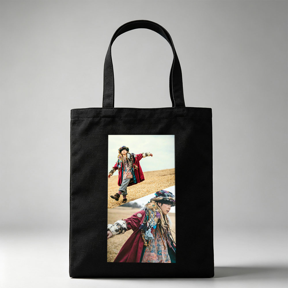Yosuke Kubozuka in a Bohemian Fashion Shoot on a Golden Field - Canvas tote bags