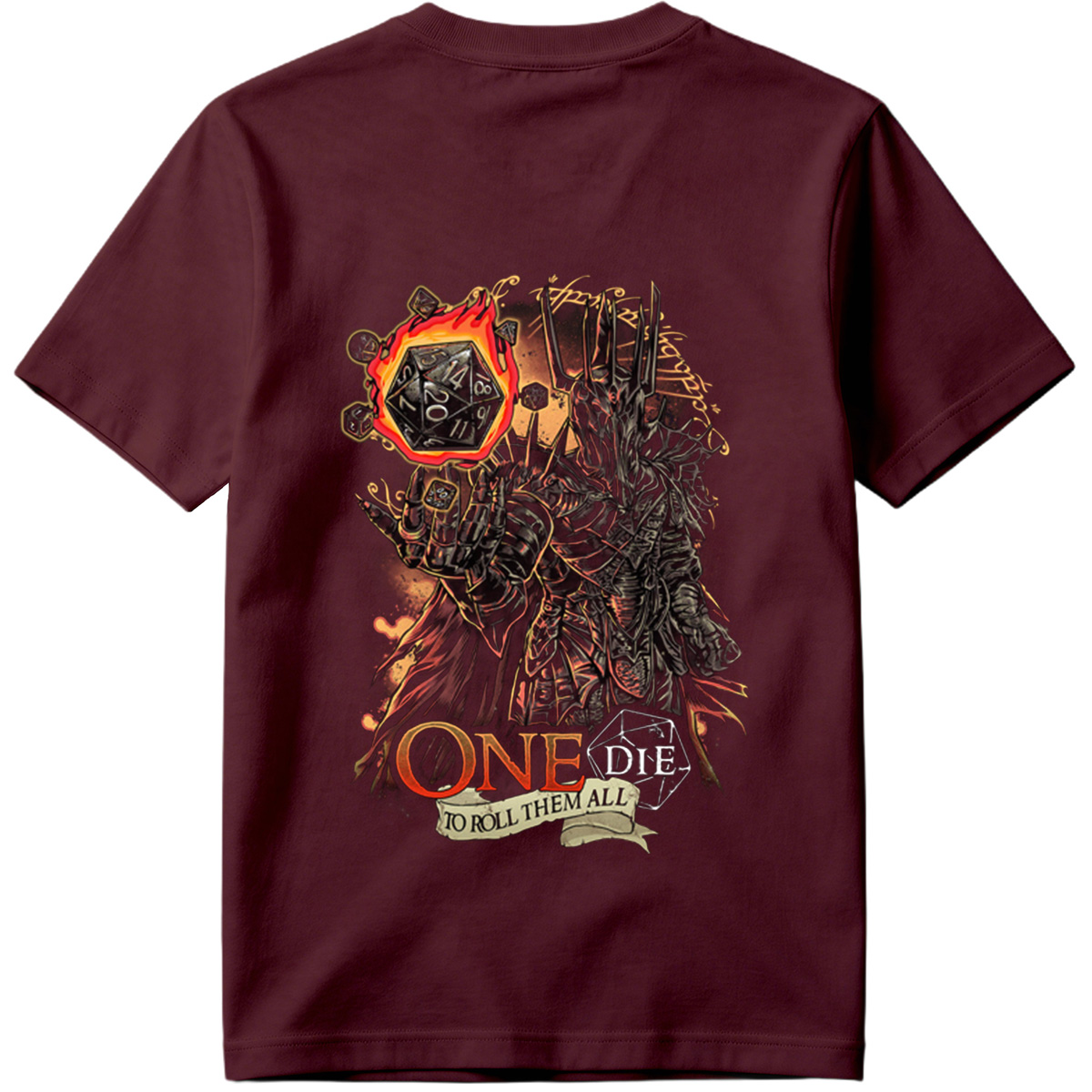 One Die to Roll Them All: D&D Inspired Fantasy Art - Tee