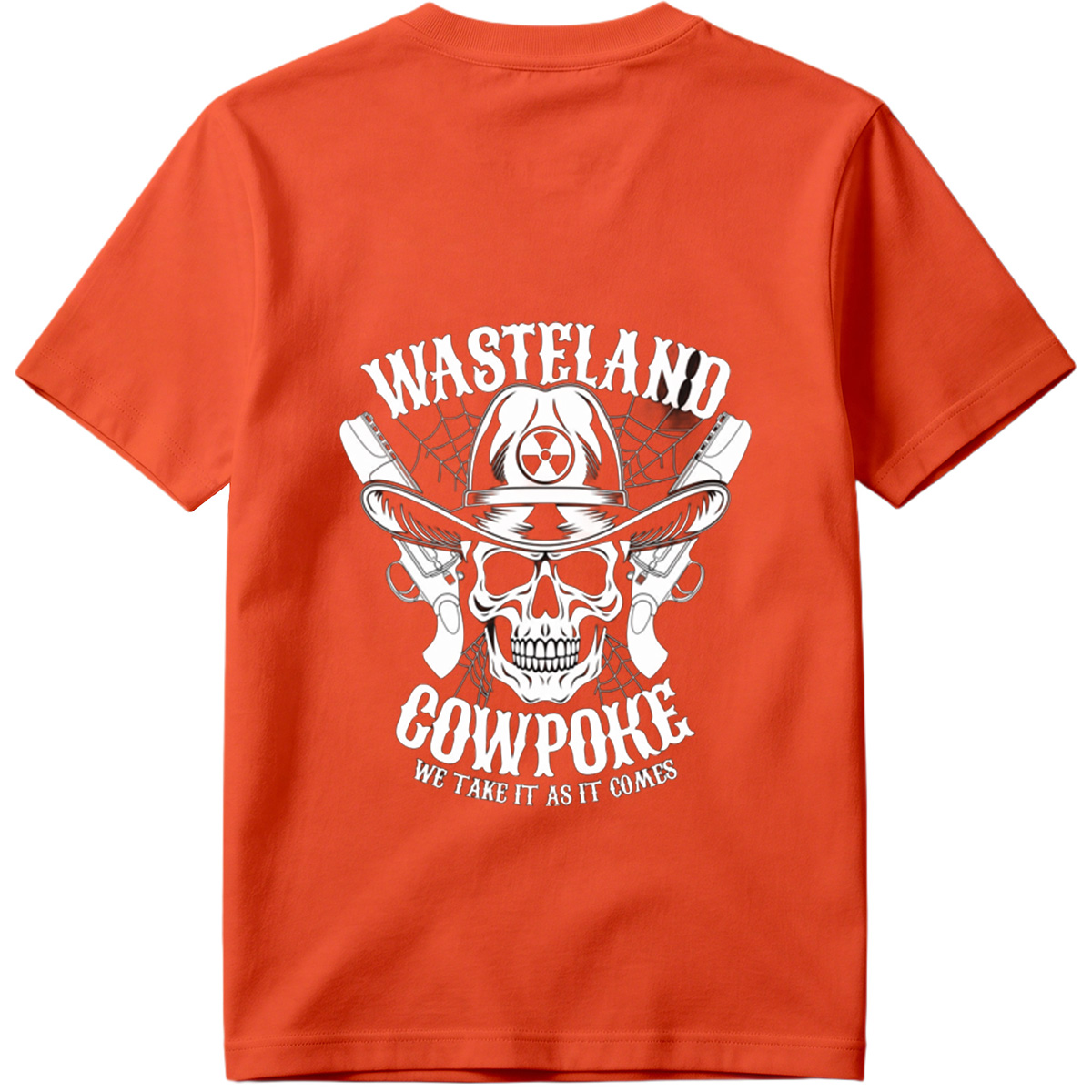 Wasteland Cowpoke: Skull with Cowboy Hat and Revolvers - Tee