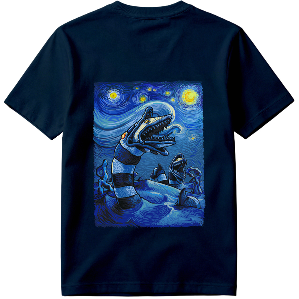 Starry Night with Sea Monsters - Tee