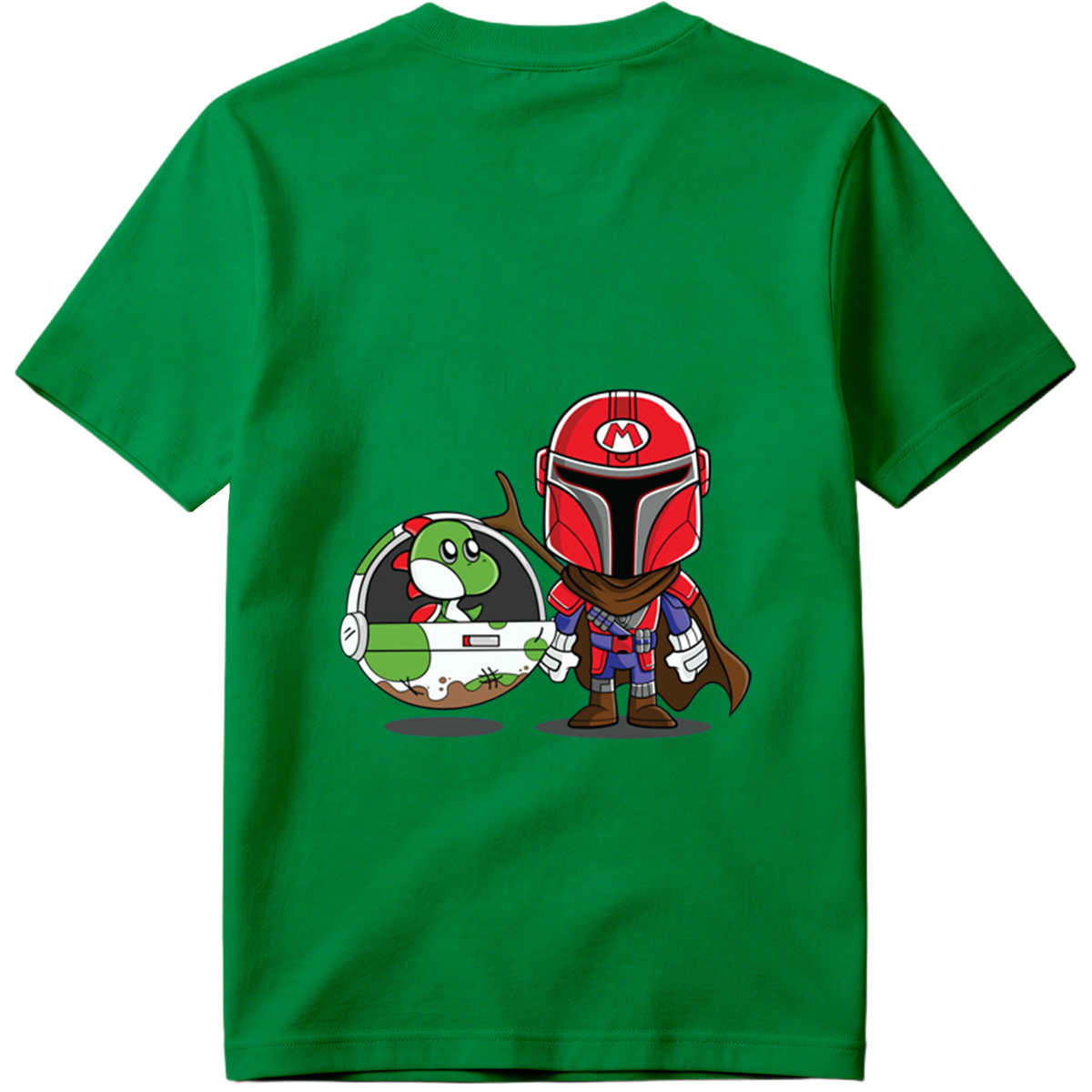 Mario Mandalorian with Yoshi in Space Pod - Tee