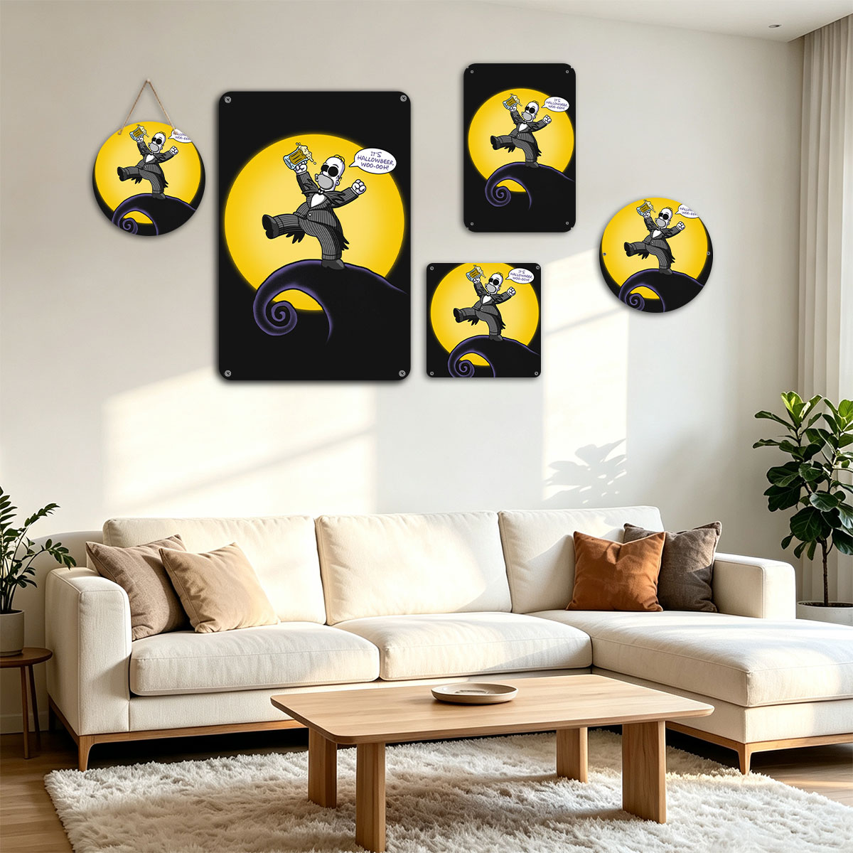 Jack Skellington Celebrates Hallowbeer Under the Moon - painting