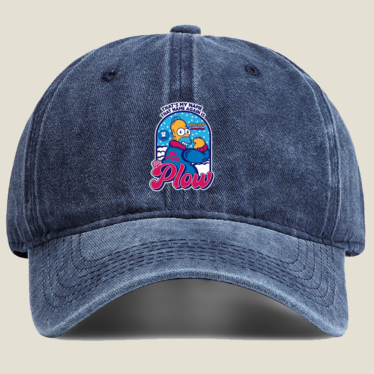 Homer Simpson Mr. Plow Springfield USA - Washed Denim - Baseball Cap