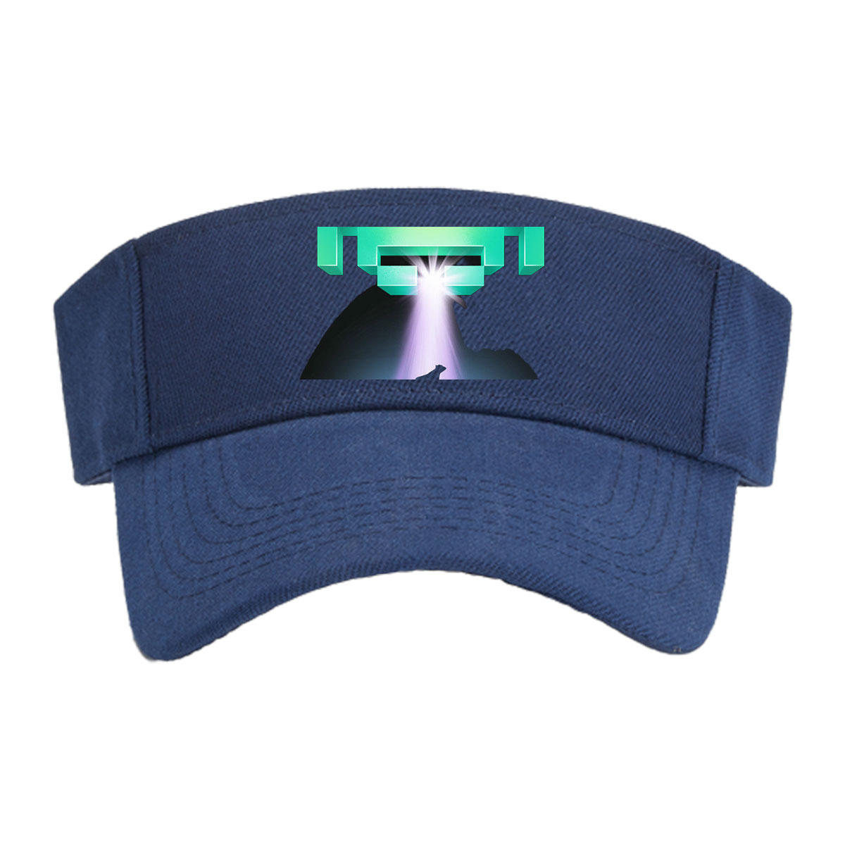 Alien Invader and Dog in Beam of Light -  Visor cap
