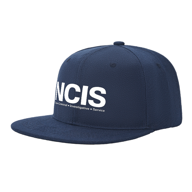 Flat Brim Baseball Cap NCIS Logo Print Streetwear Underground Skate Style Basketball Court Skate Park Fit for Skaters Rappers Urban Players