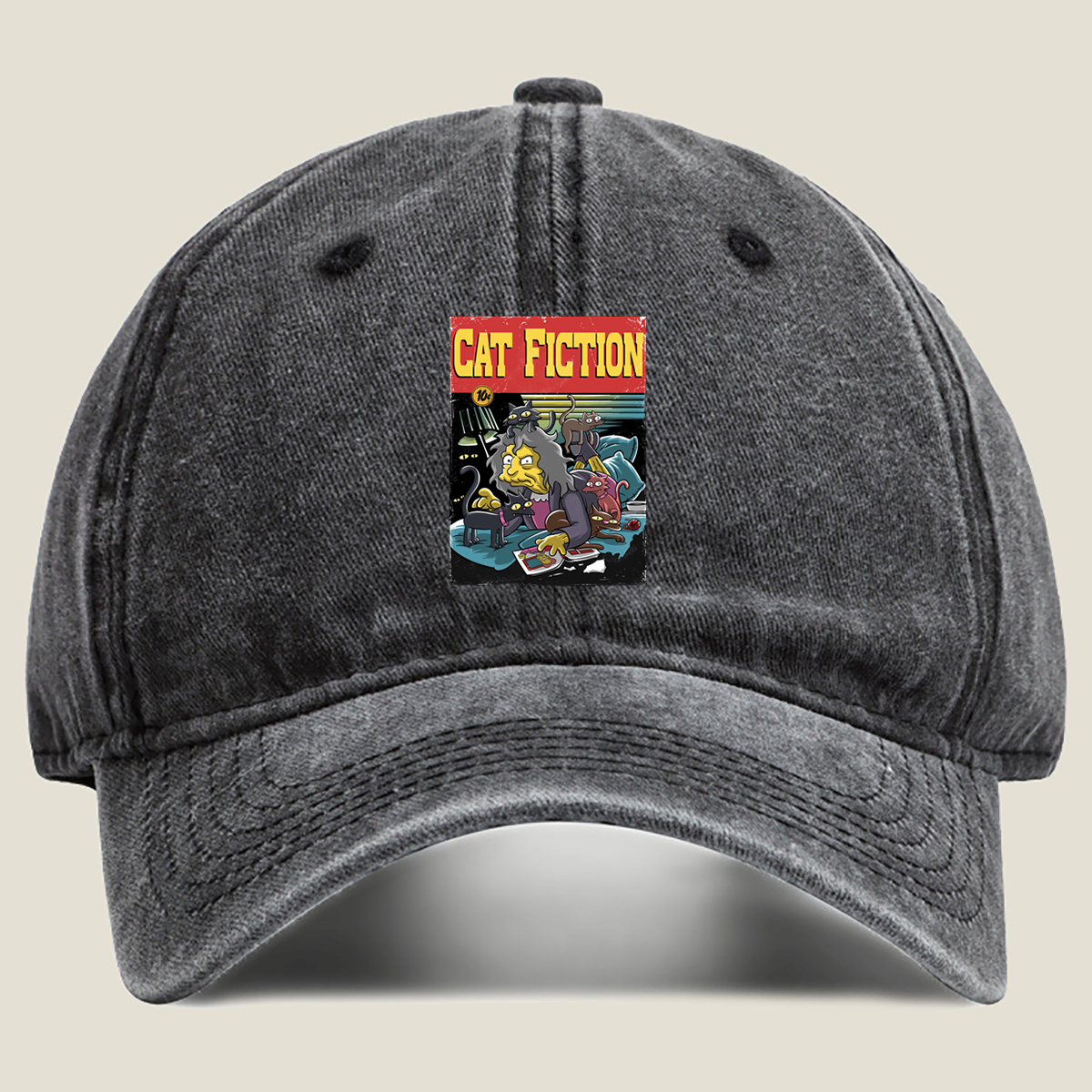 Cat Fiction: The Misadventures of a Cat-Infested Man - Washed Denim - Baseball Cap
