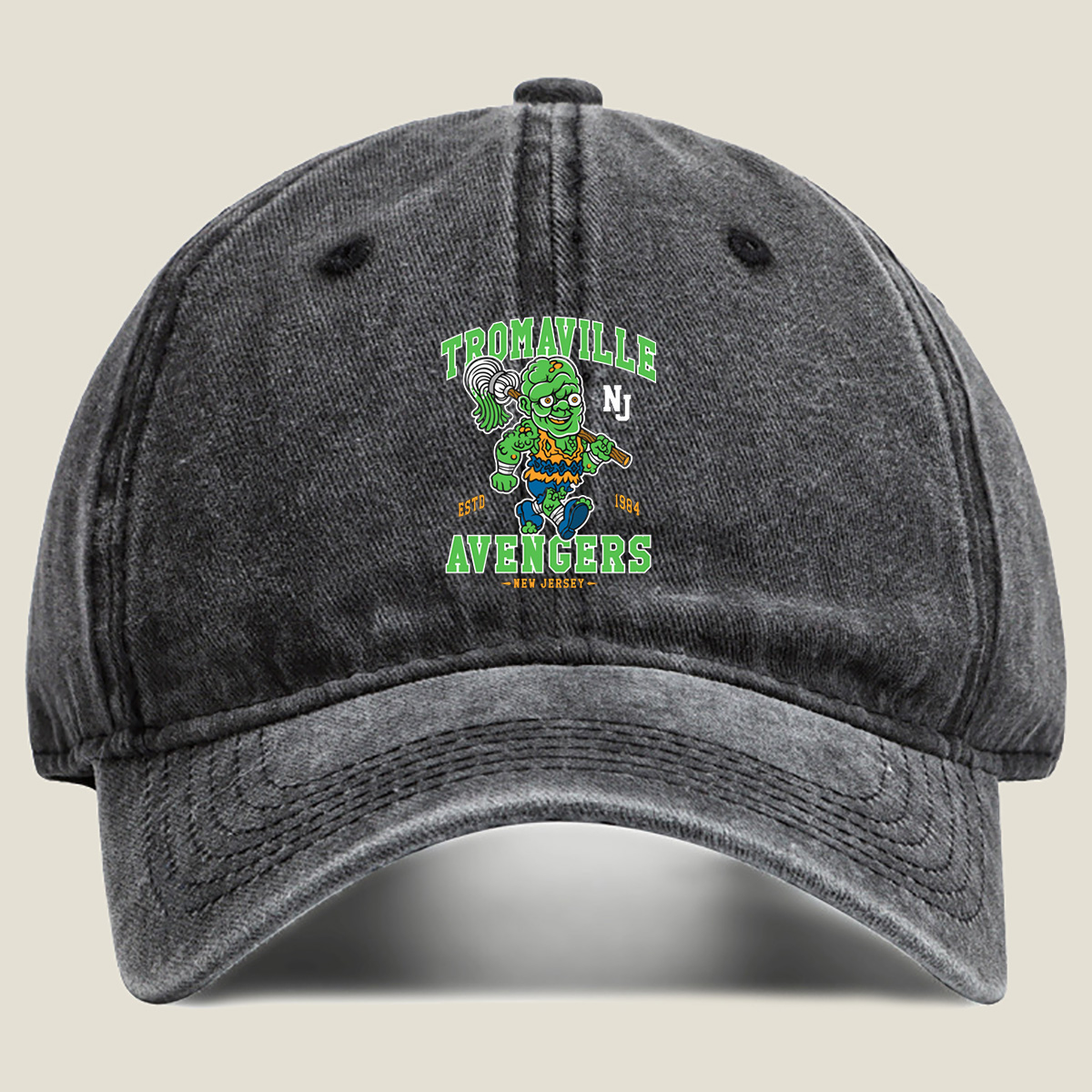 Tromaville Avengers: The Toxic Avenger - Washed Denim - Baseball Cap