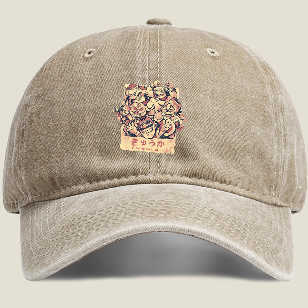 Mario Baddies Vacation - Washed Denim - Baseball Cap