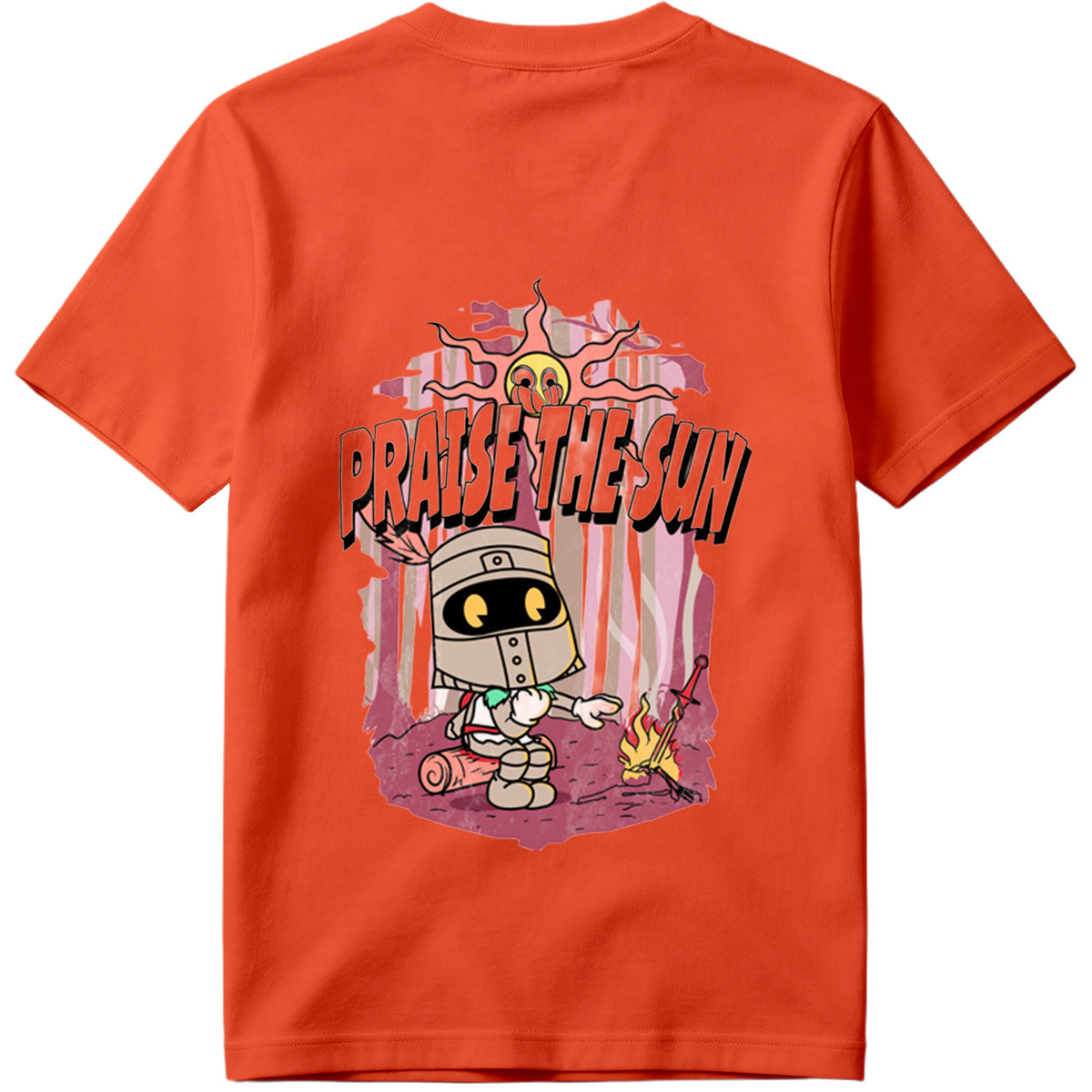 Praise the Sun - Knight and Sun Character Art - Tee