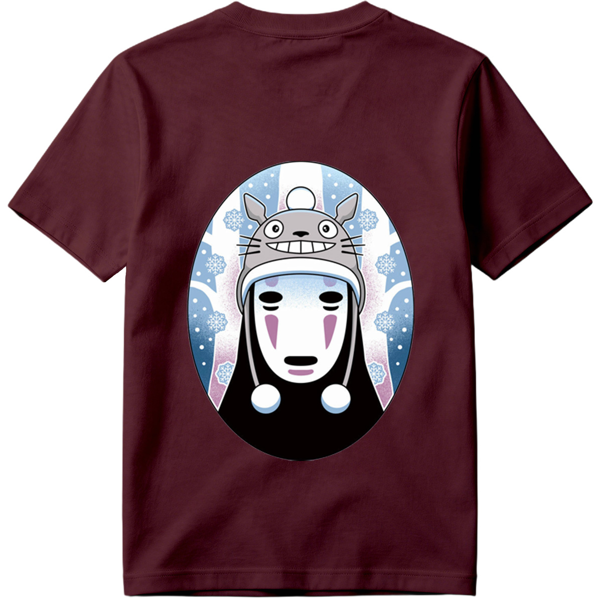 Totoro and No-Face Winter Fusion - Tee