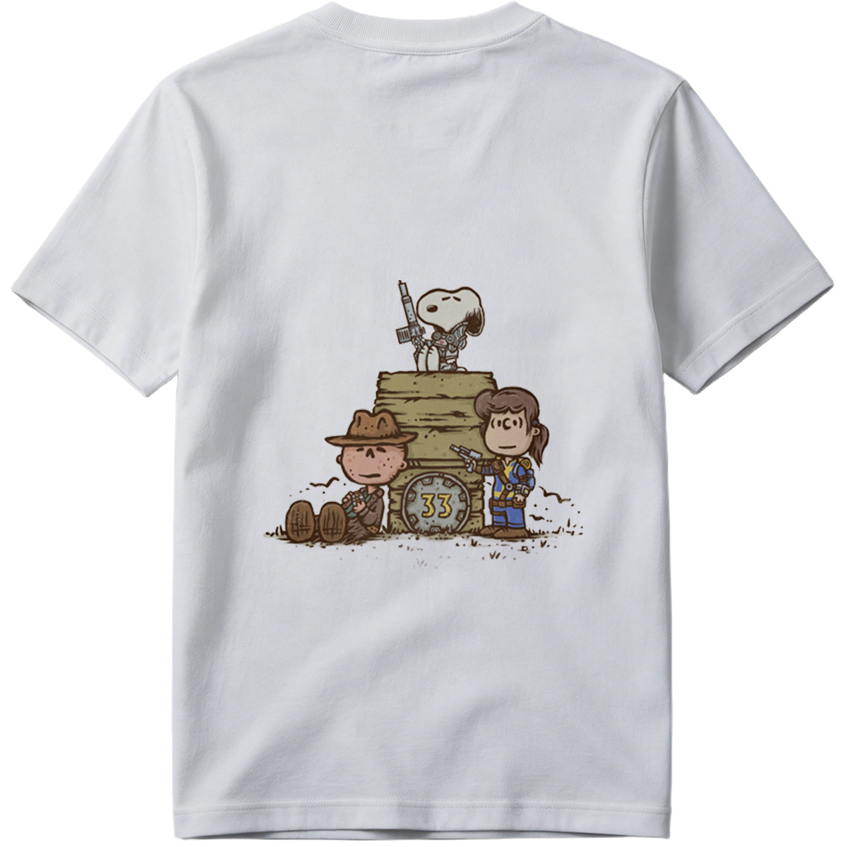 Snoopy, Charlie Brown, and Peppermint Patty in Fallout 33 - Tee