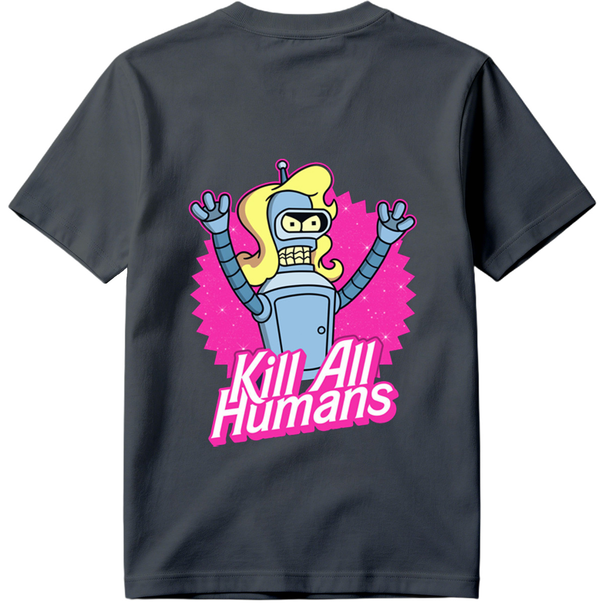 Futurama Bender Kill All Humans - Tee