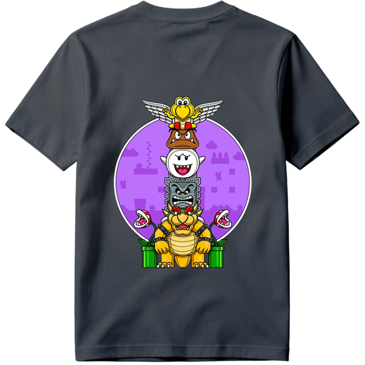 Super Mario - Bowser, Koopalings, and Enemies Stack - Tee